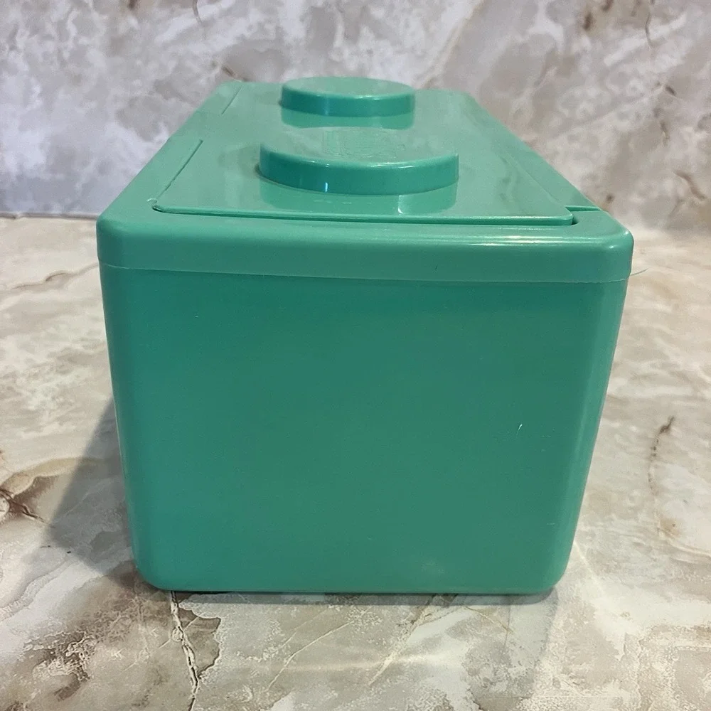 Vintage Chubs Stackables Teal Baby Diaper Wipes Container L&F Products 1990s